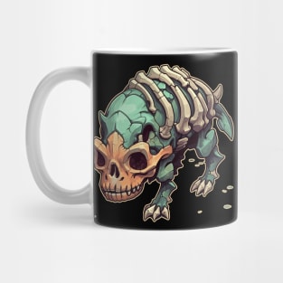 Skeleton Scary Chibi Triceratops Isometric Dinosaur Mug